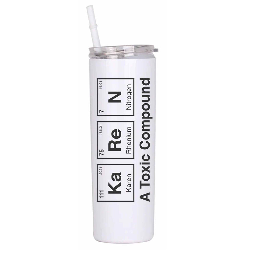 White Toxic Compound 20 oz Tumbler