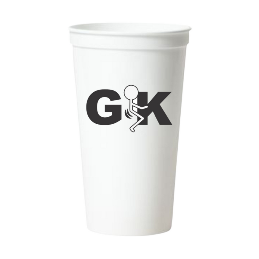 White GFK 32 oz Stadium Cup