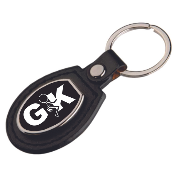 Black GFK Keychain Faux Leather