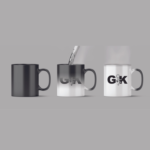 Black to White GFK 11oz Color Changing Mug